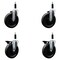 Service Caster 6'' Phenolic Wheel Swivel 7/8'' Expand Stem Caster Set 2 Brakes, 4PK SCC-EX20S615-PHS-2-PLB-2-78 - alternate 1